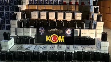 Adana'da 4 bin 830 litre etil alkol ele geçirildi