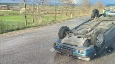 Kastamonu'da otomobil takla attı: 1 yaralı
