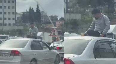 Görüntüler Hatay'dan! Trafikte 'pes' dedirte görüntü
