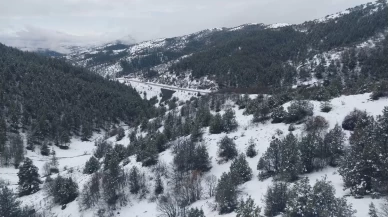 Gümüşhane'ye nisanda kar yağdı