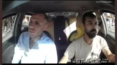 Gaziantep'te taksiciye bıçaklı saldırı kamerada