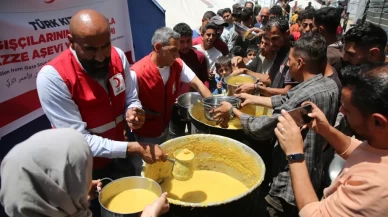 Gazze'de hayat mücadelesine sıcak destek! Türk Kızılay'ı aşevi kurdu