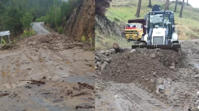 Bozdoğan’da heyelan meydana geldi! İki mahalle ulaşıma kapandı