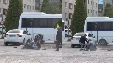 Bursa’da iki genç kızın kavgası kamerada