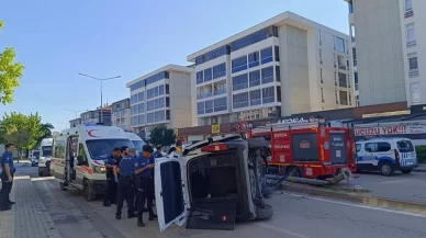 Polis ekipleri ihbardan dönerken kaza yaptı: 2’si polis 5 yaralı