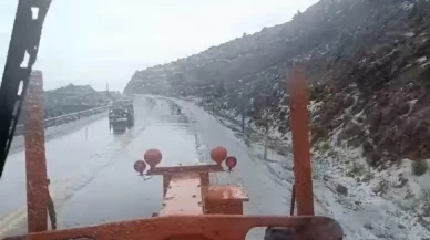 Yaz ayında kış görüntüsü! Alacabel beyaza büründü