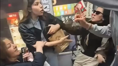 Eminönü'nde tramvayda kadınlar arasında kavga!