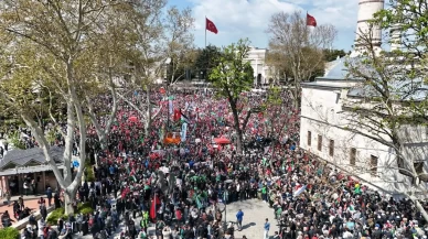 İHH'nin Gazze'ye destek yürüyüşü başladı