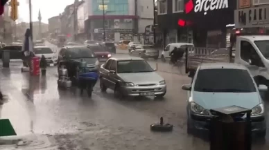 Sivas'ta dolu yağışı etkili oldu