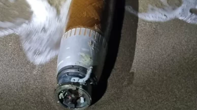 Sakarya'da sahile roket motoru vurdu