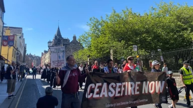 İskoçya'da Nakba Günü yürüyüşünde "Özgür Filistin" sesleri