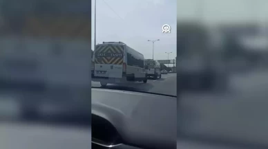 Esenyurt'ta okul servis araçlarının tehlikeli manevraları kamerada