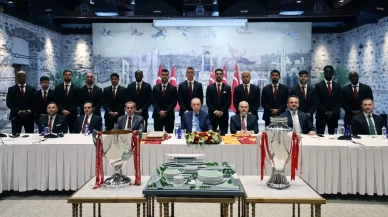 Cumhurbaşkanı Erdoğan, Galatasaray futbol takımını kabul etti