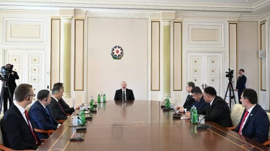 Azerbaycan Cumhurbaşkanı Aliyev, TDT'nin içişleri bakanlarını kabul etti