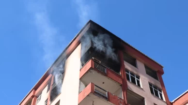 Rize'de tahliye edilen binada yangın çıktı