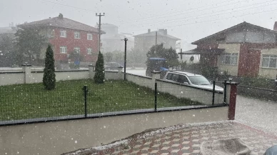 Çorum'da sağanak ve dolu etkili oldu