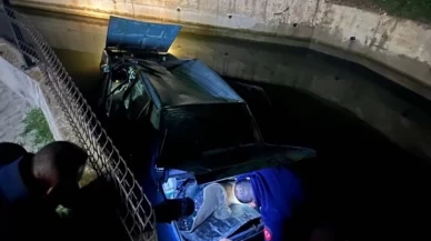 Aydın'da otomobil kanala uçtu