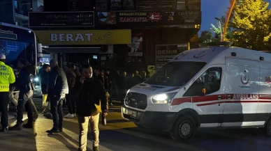 Halk otobüsü yayaya çarptı: 1 yaralı