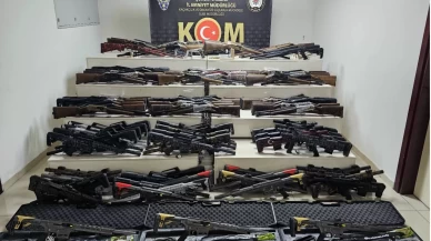 Yol kontrol noktasında 118 av tüfeği ele geçirildi!