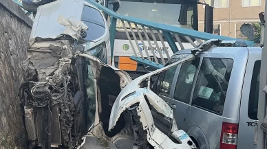 Demir korkulukları parçalayıp uçuruma yuvarlandı