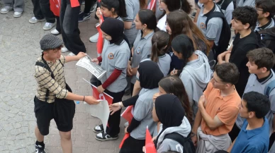 Samsun'da lise öğrencileri Milli Mücadele'yi canlandırdı