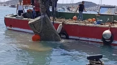 Bodrum Gümbet'te deniz temizliği