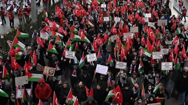 Ankara’da Filistin'e destek yürüyüşü