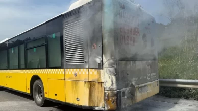 İstanbul'da İETT otobüsünde yangın çıktı