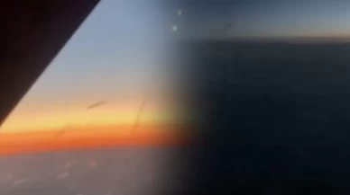 Havada dehşet! İsrail saldırısı Türk yolcu uçağından böyle görüntülendi