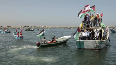 Gazze'ye giden Özgürlük Filosu çevresinde İHA görüldü