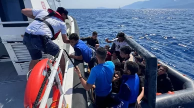 İzmir açıklarında 35 düzensiz göçmen kurtarıldı