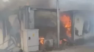 Kahramanmaraş'ta konteyner yangını