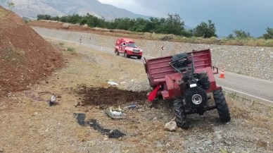 Devrilen çapa motorunun altında kalan sürücü hayatını kaybetti