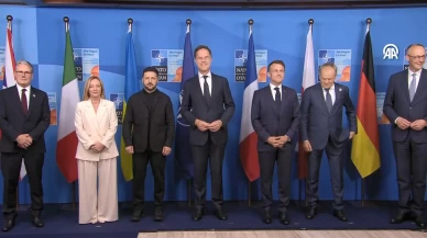Rutte, Zelenskiy ve E5 liderlerinden NATO zirvesi sonrası aile fotoğrafı