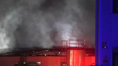 İzmir'de cam fabrikasında yangın