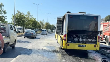 Sultangazi'de İETT otobüsünde çıkan yangın söndürüldü