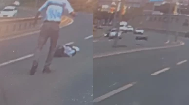 Maltepe'de kaza! Yaralı motosikletliye vatandaş kalkanı