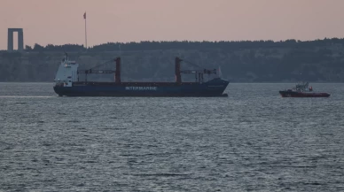 Makine dairesinde yangın çıkan gemi kurtarıldı