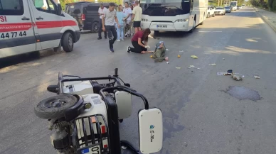 Antalya'da otobüs ile elektrikli motosiklet çarpıştı: 2 yaralı