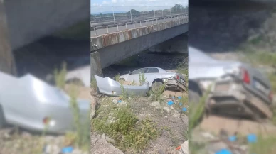 Otomobil köprüden uçtu: 2 yaralı