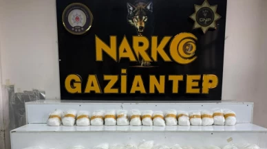 Gaziantep'te 58 kilo metamfetamin ele geçirildi