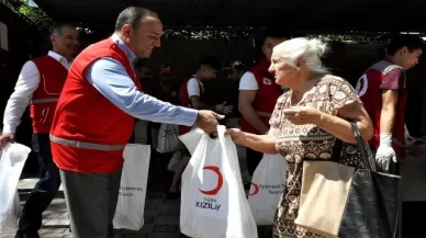 Türk Kızılay'dan Kırgızistan'da kurban eti dağıtımı