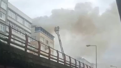 Samsun’da 9 katlı binanın çatı katında yangın paniği