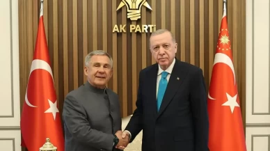 Cumhurbaşkanı Erdoğan, Tataristan Cumhurbaşkanı ile görüştü