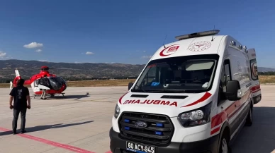 Tokat’ta parmakları kopan çocuk helikopterle Ankara'ya sevk edildi