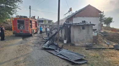 Bingöl’de odunluk yangını, eve sıçramadan söndürüldü