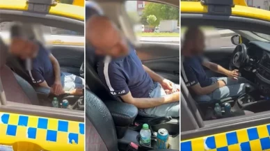 Uyuşturucu kullanan taksici direksiyonda kendinden geçti!