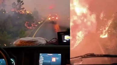 Alev çemberinin içinden geçtiler: Nefes kesen o anlar kamerada