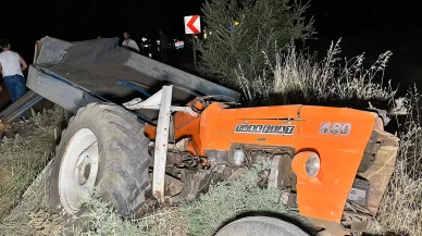 Hafriyat kamyonu traktöre arkadan çarptı: 1 ölü, 1 yaralı