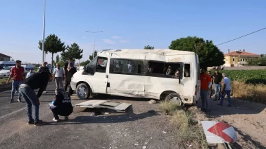Tarım işçilerini taşıyan minibüs takla attı: 9 yaralı